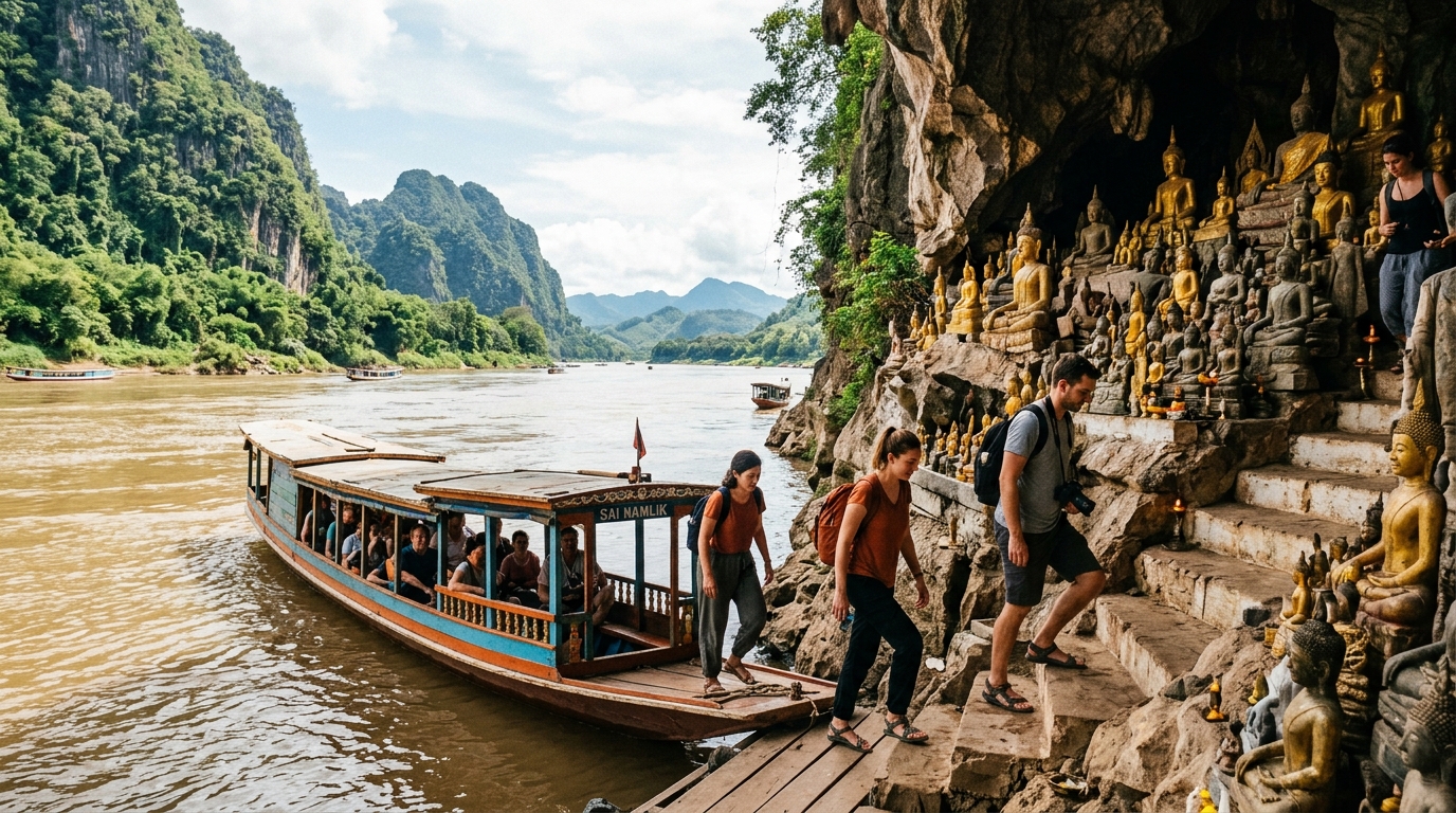 Day 3: Pak Ou Caves and a Whisky Village Detour