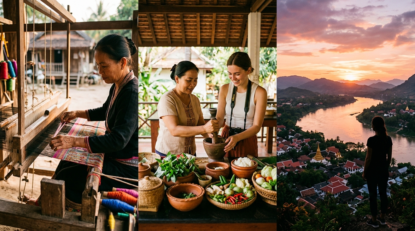 Day 4: Weaving Villages, Cooking Class, and a Sunset Climb