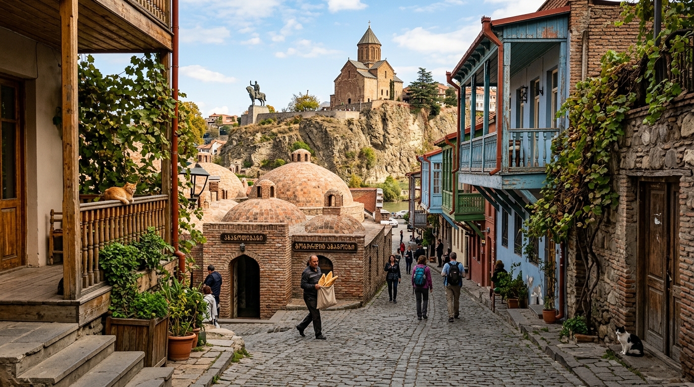 Day 1: Old Tbilisi, Sulfur Baths, and Bread That Changed My Life