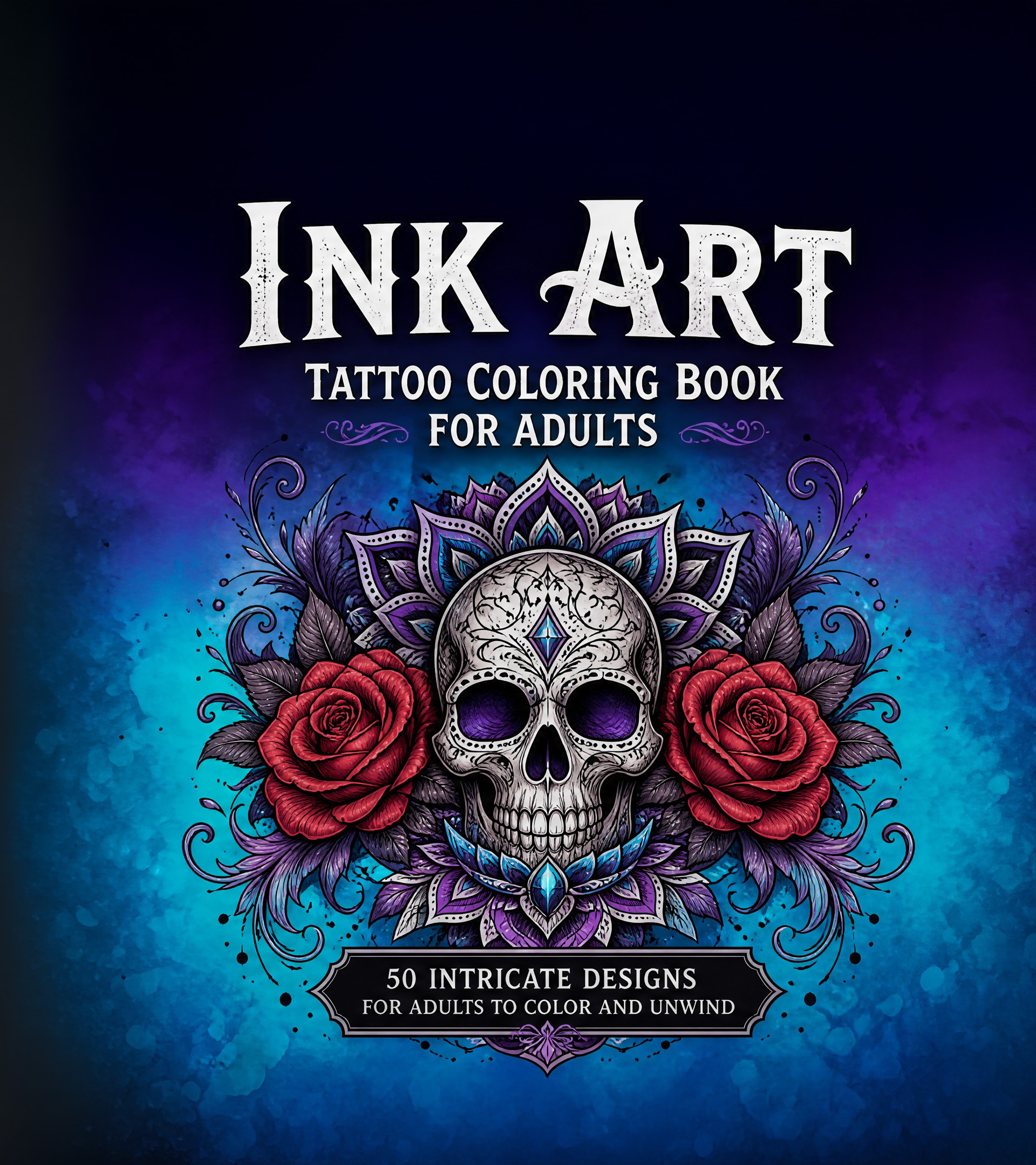 Ink Art: Tattoo Coloring Book for Adults