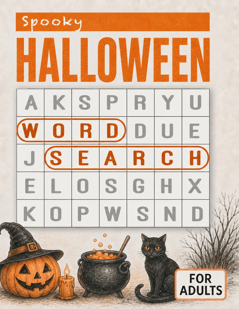 Spooky Halloween Word Search for Adults