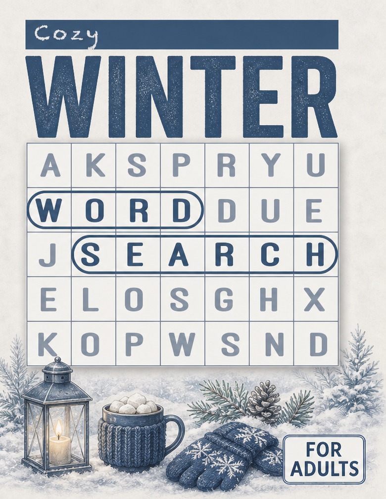 Cozy Winter Word Search for Adults
