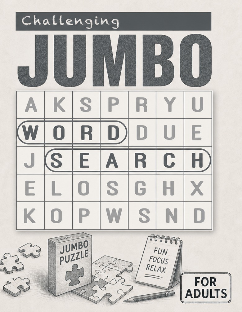 Challenging Jumbo Word Search for Adults
