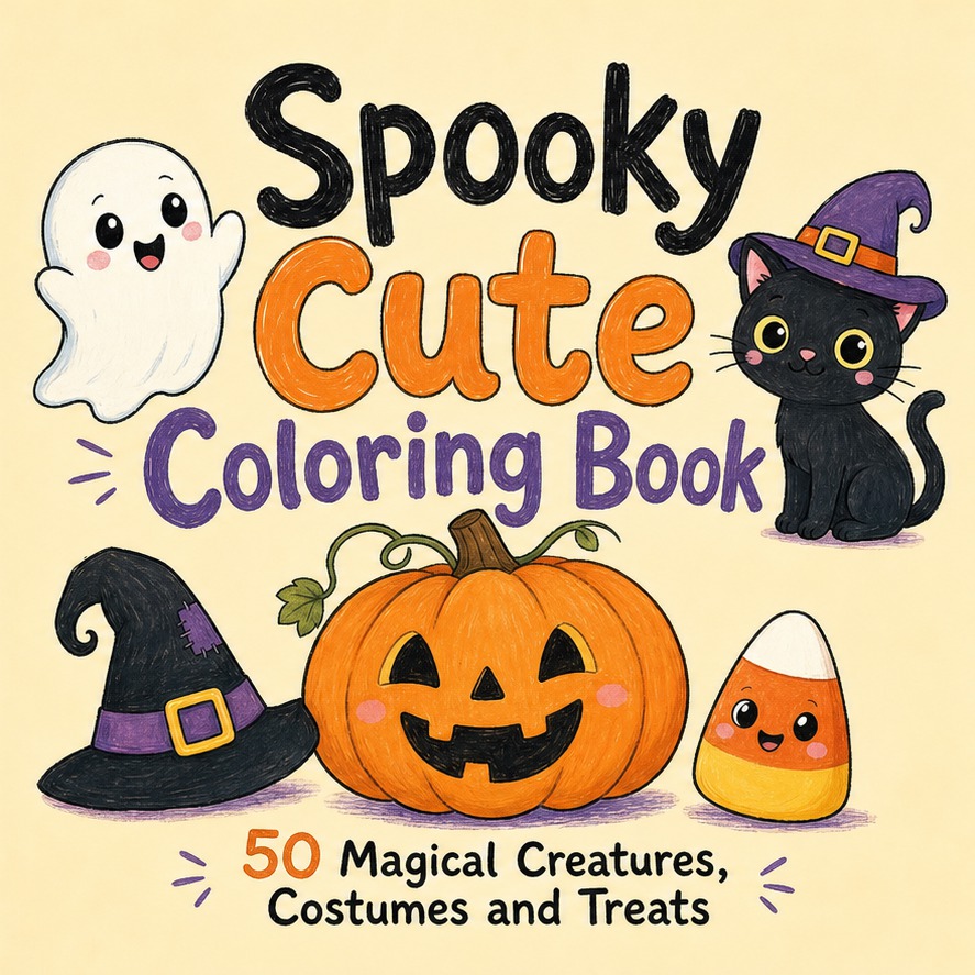 Spooky Cute Coloring Book