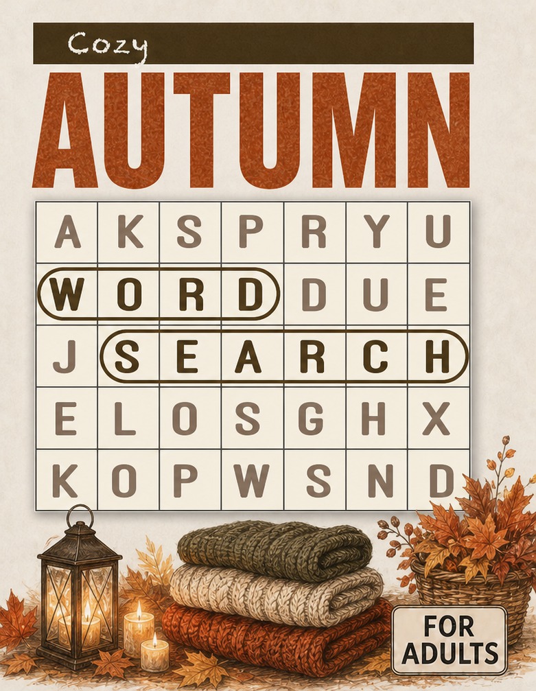 Cozy Autumn Word Search for Adults