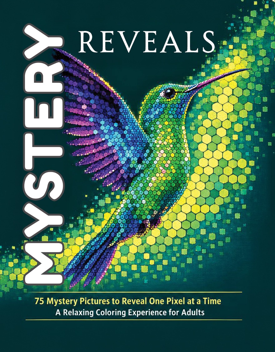 Mystery Reveals: Pixel-by-Pixel Coloring Book for Adults
